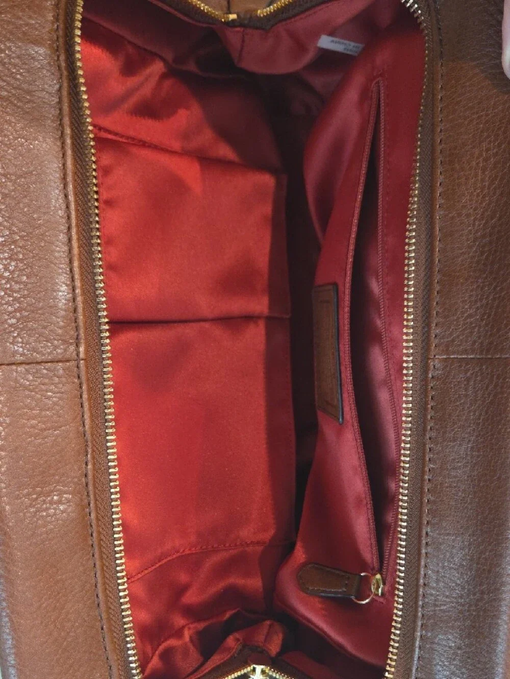 Coach Brown Pebbled Leather Satchel with Gold Hardware